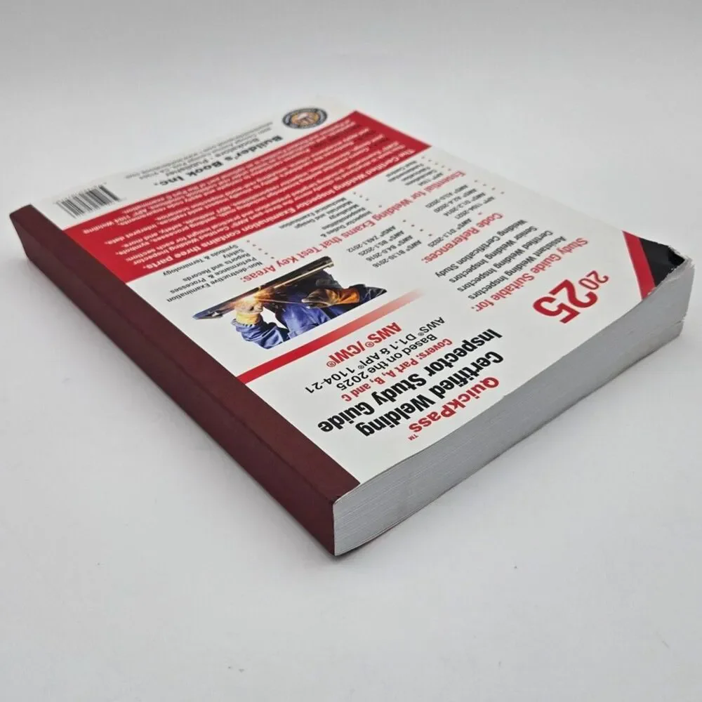 2025 CWI QuickPass Study Tool Book AWS D1.1 & API 1104 (Slight Water Damage)